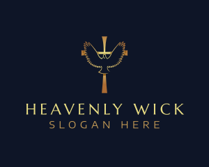 Crucifix Dove Church Heaven logo design