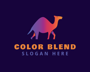 Gradient Animal Camel logo design