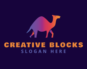 Gradient Animal Camel logo design