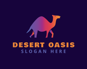 Gradient Animal Camel logo design