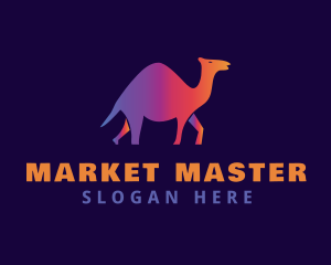 Gradient Animal Camel logo design