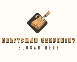 Wood Chisel Carpentry logo design