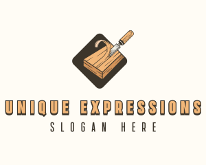 Wood Chisel Carpentry logo design