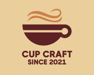 Brown Coffee Cup logo design