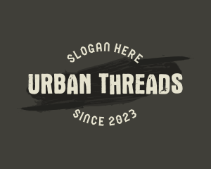 Urban Streetwear Brushstroke logo design