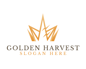 Golden Luxury Crown  logo design