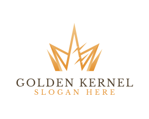 Golden Luxury Crown  logo design