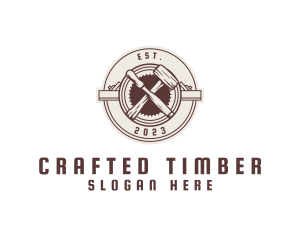 Carpentry Mallet Chisel Saw logo design