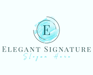 Elegant Boutique Watercolor logo design