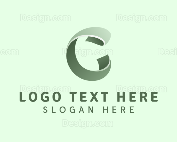 Elegant Ribbon Letter C Logo