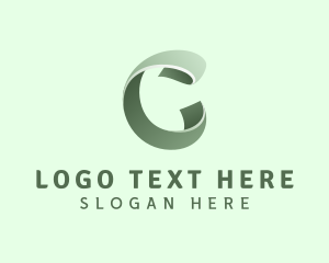 Elegant Ribbon Letter C logo