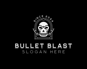 Bullet Skull Militia logo design