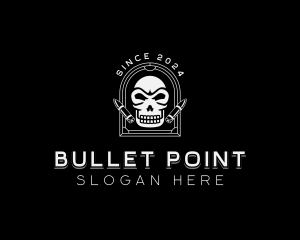 Bullet Skull Militia logo design