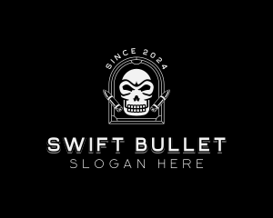 Bullet Skull Militia logo design