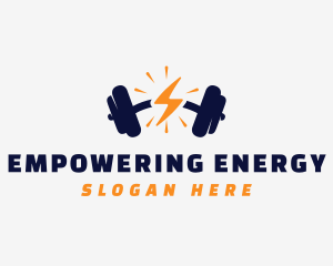 Energy Barbell Weights logo design