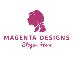 Beautiful Woman Hair Stylist logo