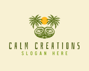 Calm Coconut Tree  logo