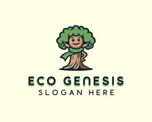 Eco Garden Tree logo design