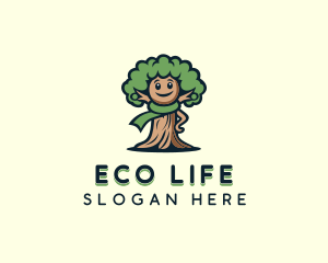 Eco Garden Tree logo design