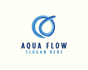 Water Fluid Loop logo design