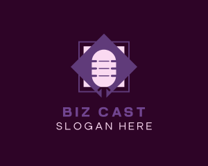 Microphone Podcast Radio logo design