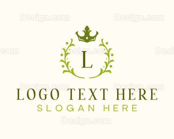 Luxury Crown Wreath Logo