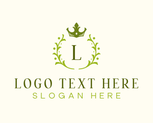 Luxury Crown Wreath logo