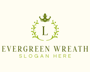 Luxury Crown Wreath logo design