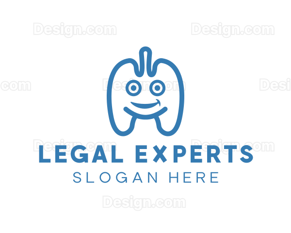 Happy Lung Organ Logo