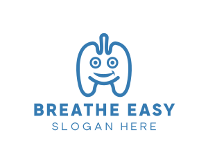 Happy Lung Organ logo design