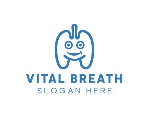 Happy Lung Organ logo design