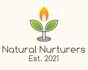 Sprout Candle Plant logo design