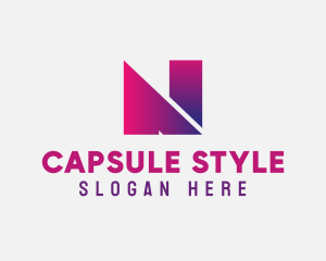 Gradient Letter N logo design