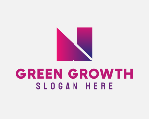 Gradient Letter N logo design