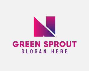 Gradient Letter N logo design