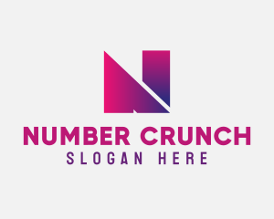 Gradient Letter N logo design