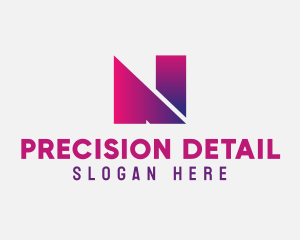 Gradient Letter N logo design