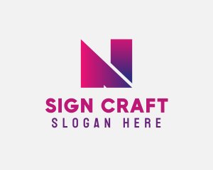 Gradient Letter N logo design