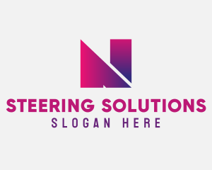 Gradient Letter N logo design