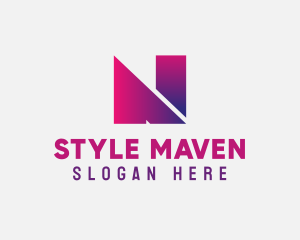 Gradient Letter N logo design