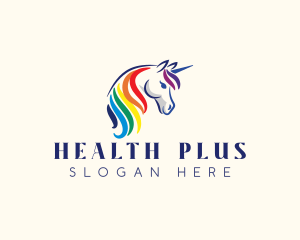 Unicorn Rainbow Horse logo