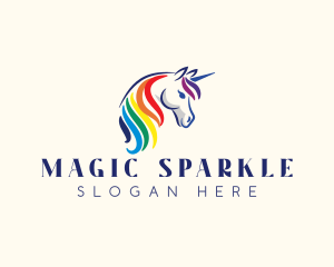 Unicorn Rainbow Horse logo