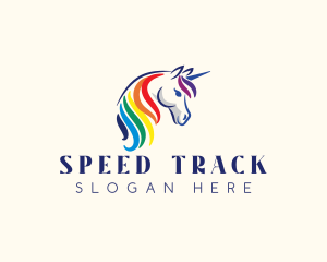 Unicorn Rainbow Horse logo