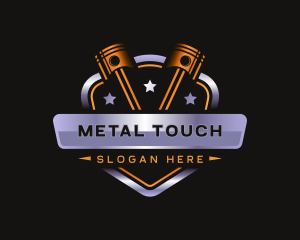 Metal Engine Piston Automotive logo
