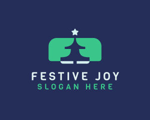 Minimalist Christmas Tree logo