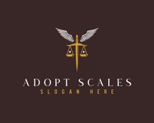 Justice Scale Sword logo design