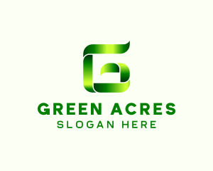 Green Wellness Letter A logo design