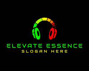 DJ Headset Sound Rave logo design