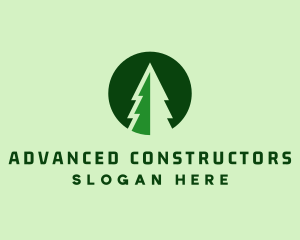 Pine Forest Nature  logo design