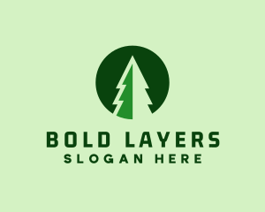 Pine Forest Nature  logo design